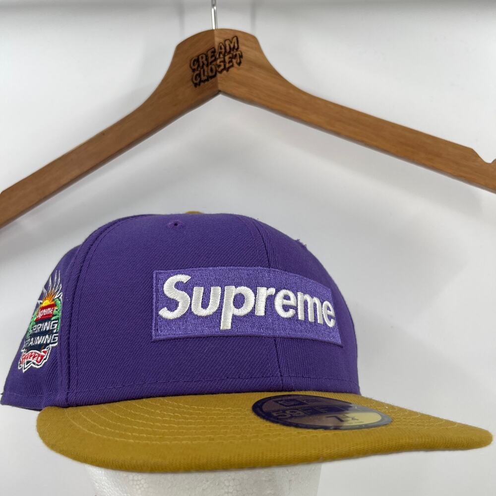 SS22 2022 Supreme NYC New Era 2 Tone Box Logo Fitted Cap Hat Size 7 1/4